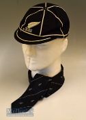 Commemorative New Zealand All Blacks Rugby Cap and Tie originally sold with Jack Hobbs’ New