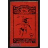 1935/36 Arsenal v Barnsley FAC 6th round programme, rusty staples, team changes