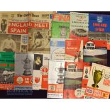 Selection of football programmes 1963 FAC final, 1968 FAC final programme & song sheet, 1968 England