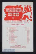 1941/42 War league north Manchester Utd v Everton 27 September 1941 single sheet issue. Good, pencil