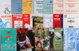 Welsh Interest Schools/Age Group Rugby Programmes (20): Fine selection including lovely