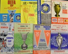 European Cup Final programmes 1962 Real Madrid v Benfica, 1963 Benfica v AC Milan, 1968 Manchester