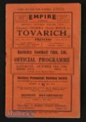 1938/39 Barnsley v Doncaster Rovers Div 3 (N) match programme 15 October 1938 age wear, staple