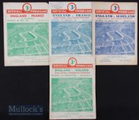 1947-50 England Home Rugby Programmes 2 (4): Issues for 1947 and 1949 as France returned to the Five