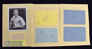 Selection of Football Autographs to include Tom Finney, Frank Blunstone, Kenny Dalgleish, Kevin