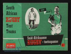 South African Rugby Test Teams 1891-1956 Booklet: Very popular booklet highly sought after for its