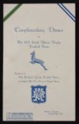 1937 Auckland v S Africa Signed Rugby Dinner Menu: Lovely example, 4pp foldover card with decorative