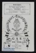 1937/38 Stockport County v Sheffield United Division 2 football programme 5th Feb 1938, rust to