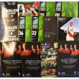 2007-2008 Great Wales inc signed Rugby Programme Collection (13): 3 World Cup warm-ups plus all four