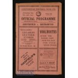 1931/32 Chesterfield v Southampton Div. 2 match programme Xmas Day 1931, slight crease, tiny nick to