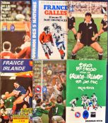 France Home Rugby Programmes v Ireland/NZ etc (6): Paris games for the Irish 1986, 1988 & 1996