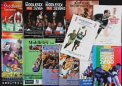 Middlesex Sevens Rugby Programmes 1990s-2011 (12): Larger glossies 1998-2011 missing only 2002 &