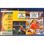 1985 Australian Test Trio of Rugby Programmes (3): Large clean colourful issues for 1st Test v