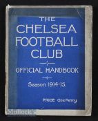 1914/15 Chelsea handbook full of stats, photos and general information including results/fixtures,
