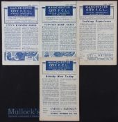 Collection of war time 1945/46 Manchester City home match programmes to include Chesterfield,