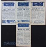 Collection of war time 1945/46 Manchester City home match programmes to include Chesterfield,