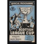 1948/49 Scottish league cup final Rangers v Raith Rovers at Hampden 12 March. Slight creases, tiny