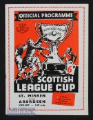 1955/56 Scottish league cup final St. Mirren v Aberdeen at Hampden 22 October. Good.