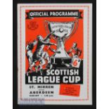 1955/56 Scottish league cup final St. Mirren v Aberdeen at Hampden 22 October. Good.