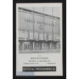 1961/62 Football League Cup 1st round Leeds Utd v Brentford 13 September 1961. Very good. NB: