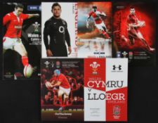Wales/England Recent Mint Rugby Programmes (6): All at Cardiff 2005 (Grand Slam), 2013, 2015 &
