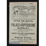 1912/13 Burnley v Manchester Utd reserves Central league match at Turf Moor 22 March, tiny