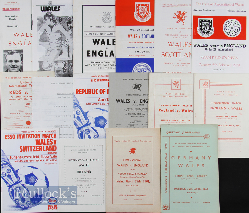 Collection of Welsh international match programmes U23’s, schools, and amateur internationals mainly - Image 2 of 2