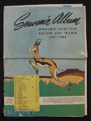 Springbok UK & France Tour 1951-2 Souvenir Album: Large attractive SA publication with pages full of