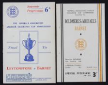 1948 FA Amateur Cup Final Leytonstone v Barnet at Chelsea match programme, semi-final Boldmere St.