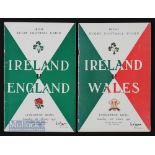 1956 & 1957 Irish Home Rugby Programmes (2): Ireland prevented a Welsh Grand Slam by winning 11-3