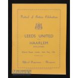 Festival of Britain match programme Leeds Utd v Haarlem 14 May 1951. Good.