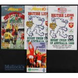 1989 British & Irish Lions to Australia Rugby Test Programmes etc (4): The three large attractive