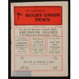 V Rare 1953 Queensland v Wallabies Rugby Programme: Sought after issue from Brisbane for this