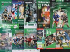 European Cup etc Rugby Programmes (11): Eight finals of Europe’s premier club competition, 1996, 97,
