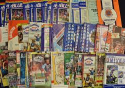 Collection of Carlisle Utd home football match programmes 1960s (6), 1970s (4), 1980s, 1990s (72),