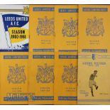 Selection of Leeds Utd home match programmes to include 1949/50 Bradford PA, 1954/55