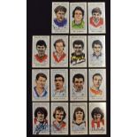 Selection of England Football Captains Collectors Cards featuring Gary Linekar, Mick Channon,