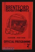 1935/36 Brentford v Arsenal Div. 1 match programme 2 November 1935. Good.