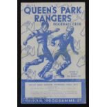 1939/40 War abandoned season Queens Park Rangers v Watford 26 August 1939 at Loftus Road. Slight
