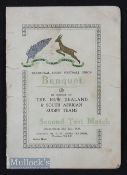 V Rare 1928 S Africa v NZ Rugby Signed Banquet Menu: Stunning, seldom-seen 4pp stiff card compact