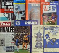 Selection of football programmes FAC semi-finals 1961/62 Burnley v Fulham replay, 1966/67 Leeds