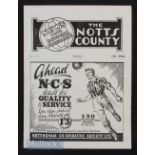 1937/38 Notts County v Southend Utd Div 3 (S) match programme 19 March. Slight crease, o/wise good.
