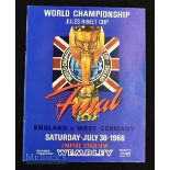 1966 World Cup Final match programme, original issue, England v West Germany 30 July 1966 at