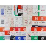 Collection of Welsh international match programmes U23’s, schools, and amateur internationals mainly