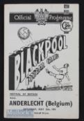 1951 Festival of Britain, Blackpool v Anderlecht 12 May 1951. Good.