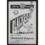 1951 Festival of Britain, Blackpool v Anderlecht 12 May 1951. Good.