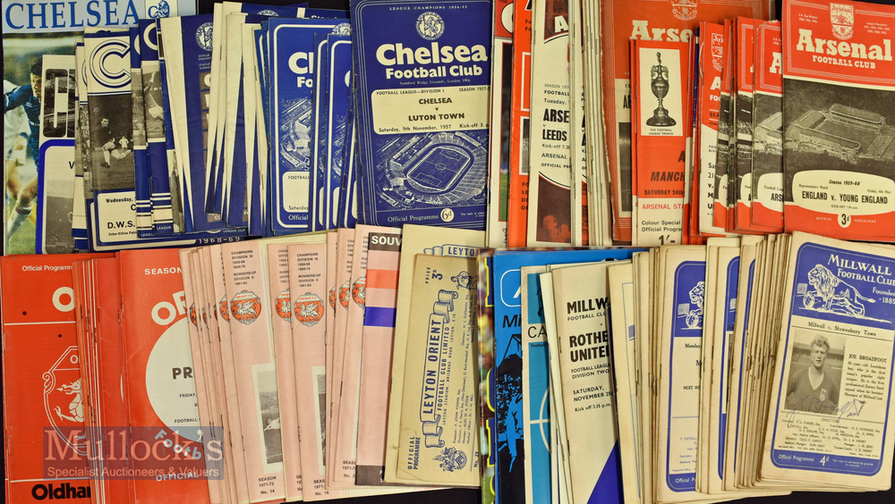 Collection of football programmes to include Millwall 1950s (37) including 1959/60 public trial,