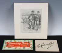 Rugby & Sport Cartoon Collection (3): Mounted well known late 19th century ‘Punch’ cartoon, John