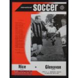 1960 American Soccer League Glenavon (N Ireland) v Nice 16 June at New Jersey.Good.