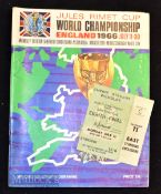 1966 World Cup tournament programme (results filled in); July 11 England v Uruguay at Wembley, match